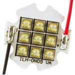 ILS ILH-ON09-STWH-SC211-WIR200., OSLON 80 9+ PowerStar Circular LED Array, 9 White LED (5700K)