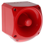 Klaxon PNC Series Red Sounder Beacon, 10 → 60 V dc, IP66, Side Mount, 113dB at 1 Metre