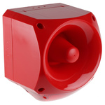 Klaxon PNC Series Red Sounder Beacon, 10 → 60 V dc, IP66, Side Mount, 116dB at 1 Metre