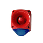 Klaxon PNC Series Blue Sounder Beacon, 110 → 230 V ac, IP66, Side Mount, 120dB at 1 Metre