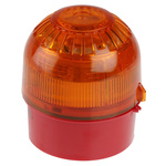 Klaxon PSS Series Amber Sounder Beacon, 110 → 230 V ac, IP65, Base Mount, 102dB at 1 Metre