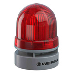 Werma EvoSIGNAL Mini Series Red Sounder Beacon, 12 V dc, IP66, Base Mount, 95dB at 1 Metre