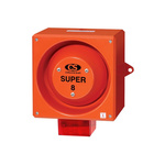 Clifford & Snell YL80 Super Series Red Sounder Beacon, 24 V dc, IP66, Side Mount, 120dB at 1 Metre