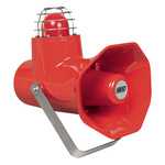 Eaton HAC CU1 Series Red Sounder Beacon, 24 V, Stainless Steel Bracket with Ratchet Facility