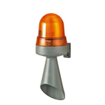 Werma 424 Series Yellow Horn Beacon, 115 V, IP65, Wall Mount, 98dB at 1 Metre