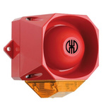 Werma 439 Series Red/Yellow Sounder Beacon, 9 → 60 V, IP65, Wall Mount, 105dB at 1 Metre