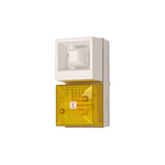Clifford & Snell YL40 Series Yellow Sounder Beacon, 115 V ac, IP65, Base-mounted, 108dB at 1 Metre