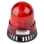 Werma 420 Series Red Sounder Beacon, 24 V ac/dc, IP65, Surface Mount, 105dB at 1 Metre