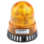 Werma 420 Series Yellow Sounder Beacon, 24 V ac/dc, IP65, Surface Mount, 105dB at 1 Metre