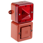 e2s SONFL1X Series Red Sounder Beacon, 115 V ac, IP66, Surface Mount, 100dB at 1 Metre