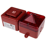 e2s SONFL1X Series Red Sounder Beacon, 230 V ac, IP66, Surface Mount, 100dB at 1 Metre