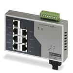 Phoenix Contact Ethernet Switch, 7 RJ45 port, 24V dc, 100Mbit/s Transmission Speed, DIN Rail Mount FL SWITCH SF 7TX/FX