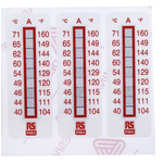 RS PRO Non-Reversible Temperature Sensitive Label, 40°C to 71°C, 9 Levels