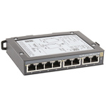 HARTING Ethernet Switch, 8 RJ45 port, 48V dc, 10 Mbit/s, 100 Mbit/s Transmission Speed, DIN Rail Mount