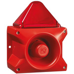 Pfannenberg PA X 10-10 Series Red Sounder Beacon, 230 V ac, Base Mount, 110dB at 1 Metre