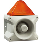 Pfannenberg PA X 10-10 Series Amber Sounder Beacon, 24 V dc, Base Mount, 110dB at 1 Metre
