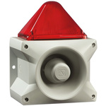 Pfannenberg PA X 10-10 Series Red Sounder Beacon, 24 V dc, Base Mount, 110dB at 1 Metre