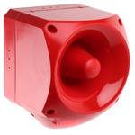 Klaxon Nexus 110 Series Red Sounder Beacon, 24 → 48 V ac, IP66, Base Mount, 116dB at 1 Metre