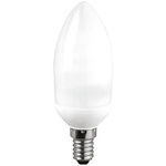 E14 Candle Shape CFL Bulb, 11 W, 2700K