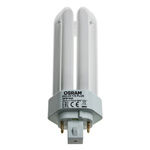 GX24q Triple Tube Shape CFL Bulb, 26 W, 3000K, Warm White Colour Tone