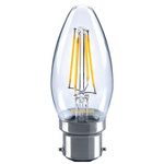 Sylvania ToLEDo RETRO B22 LED GLS Bulb 4 W(37W), 2400K, Warm White, Candle shape