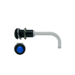 RHD-0700-1500-F9PZB67PR Bivar, Panel Mount Right Angle LED Light Pipe, Blue Round Lens