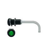 RHD-0700-1500-F9PZG67PR Bivar, Panel Mount Right Angle LED Light Pipe, Green Round Lens
