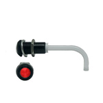 RHD-0700-1500-F9PZR67PR Bivar, Panel Mount Right Angle LED Light Pipe, Red Round Lens