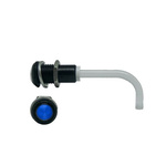 RHD-0700-2000-F9PZB67PR Bivar, Panel Mount Right Angle LED Light Pipe, Blue Round Lens
