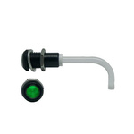 RHD-0700-2500-F9PZG67PR Bivar, Panel Mount Right Angle LED Light Pipe, Green Round Lens