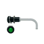 RHD-0700-3000-F9PZG67PR Bivar, Panel Mount Right Angle LED Light Pipe, Green Round Lens