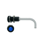 RHD-0700-3500-F9PZB67PR Bivar, Panel Mount Right Angle LED Light Pipe, Blue Round Lens