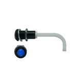 RHD-0900-1500-F9PZB67PR Bivar, Panel Mount Right Angle LED Light Pipe, Blue Round Lens