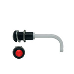 RHD-0900-1500-F9PZR67PR Bivar, Panel Mount Right Angle LED Light Pipe, Red Round Lens