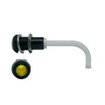 RHD-0900-1500-F9PZY67PR Bivar, Panel Mount Right Angle LED Light Pipe, Yellow Round Lens