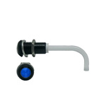 RHD-0900-2000-F9PZB67PR Bivar, Panel Mount Right Angle LED Light Pipe, Blue Round Lens