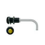 RHD-0900-2000-F9PZY67PR Bivar, Panel Mount Right Angle LED Light Pipe, Yellow Round Lens