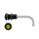 RHD-0900-2500-F9PZY67PR Bivar, Panel Mount Right Angle LED Light Pipe, Yellow Round Lens