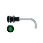 RHD-0900-3000-F9PZG67PR Bivar, Panel Mount Right Angle LED Light Pipe, Green Round Lens