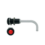 RHD-0900-3000-F9PZR67PR Bivar, Panel Mount Right Angle LED Light Pipe, Red Round Lens