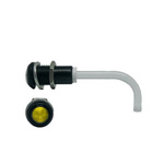 RHD-0900-3000-F9PZY67PR Bivar, Panel Mount Right Angle LED Light Pipe, Yellow Round Lens