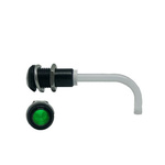 RHD-0900-3500-F9PZG67PR Bivar, Panel Mount Right Angle LED Light Pipe, Green Round Lens