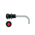 RHD-0900-3500-F9PZR67PR Bivar, Panel Mount Right Angle LED Light Pipe, Red Round Lens