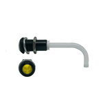 RHD-1100-1500-F9PZY67PR Bivar, Panel Mount Right Angle LED Light Pipe, Yellow Round Lens