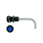 RHD-1100-2000-F9PZB67PR Bivar, Panel Mount Right Angle LED Light Pipe, Blue Round Lens