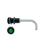 RHD-1100-2000-F9PZG67PR Bivar, Panel Mount Right Angle LED Light Pipe, Green Round Lens