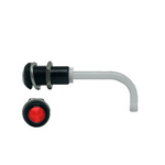 RHD-1100-2500-F9PZR67PR Bivar, Panel Mount Right Angle LED Light Pipe, Red Round Lens