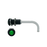 RHD-1100-3500-F9PZG67PR Bivar, Panel Mount Right Angle LED Light Pipe, Green Round Lens