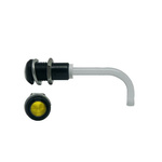 RHD-1100-3500-F9PZY67PR Bivar, Panel Mount Right Angle LED Light Pipe, Yellow Round Lens
