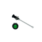 RHD-1140-F9PZG67PR Bivar, Panel Mount Vertical LED Light Pipe, Green Round Lens